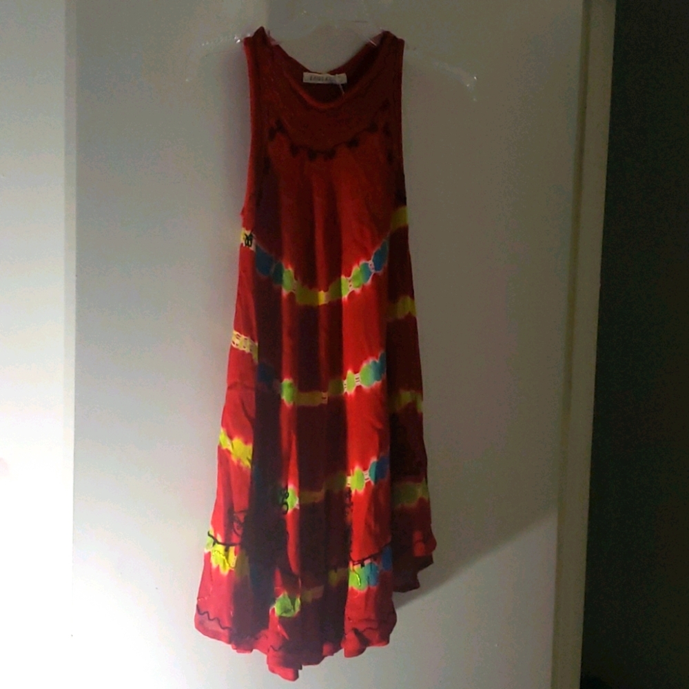 Exist Kids red multi color dress